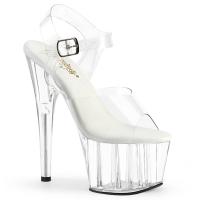 ADORE-708VL Pleaser vegane High Heels Plateausandaletten weiche Innensohle klar