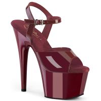 ADORE-709 Pleaser sexy lady high heels platform sandal burgundy patent