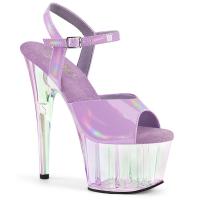 ADORE-709HT Pleaser high heels ankle strap sandal lavender holographic platform