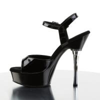 Sale ALLURE-609 Pleaser high heel ankle strap sandal leather innersole black patent 40