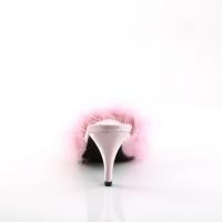 Sale AMOUR-03 Fabulicious ladies slipper babypink matte marabour fur 43