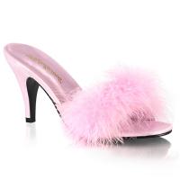 Sale AMOUR-03 Fabulicious ladies slipper babypink matte marabour fur 40