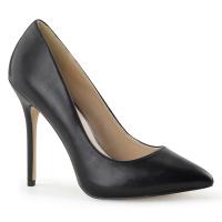 Auktion AMUSE-20 Pleaser high heels classic hidden platform pump black vegan leather 44