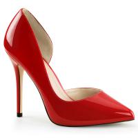 Auktion AMUSE-22 Pleaser high heels hidden platform pump red patent 40