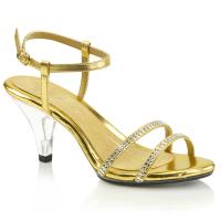 BELLE-316 elegante Fabulicious Damen Slingback Sandaletten gold Metallic mit Strass