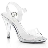 Sale CARESS-408 Fabulicious high heels platform ankle strap sandal transparent leather insole 37