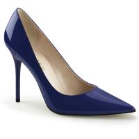 Sale CLASSIQUE-20 Pleaser high heels pointed toe classic pump navy blue patent 42