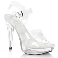 COCKTAIL-507 Fabulicious vegane Damen High Heels transparente Platausandaletten