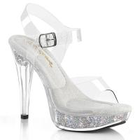 COCKTAIL-508RSI Fabulicious vegan high heels platform sandal silver AB rhinestones clear