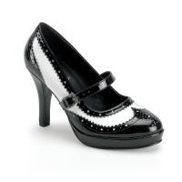 Sale CONTESSA-06 Funtasma high heels Mary Jane platform pump black-white patent 38