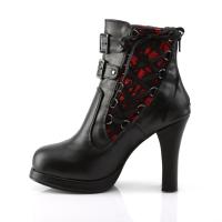 Sale CRYPTO-51 DemoniaCult platform two tone ankle boot black red lace corset style 40