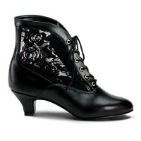 Sale DAME-05 Funtasma ankle boot victorian lace design black matte lace 40