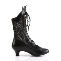 Sale DAME-115 Funtasma viktorianische Damen Schnürstiefel schwarz matt Spitze 41