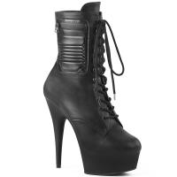 Sale DELIGHT-1020PK Pleaser high heels platform ankle boot black matte outside pocket 43