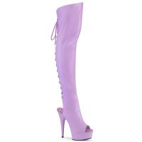 DELIGHT-3019 Pleaser High Heels platform peep toe thigh high boot lavender matte