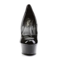 Auktion DELIGHT-685 sexy Pleaser Damen High-Heels Plateaupumps schwarz Lack 37