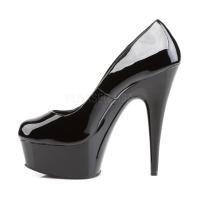 Auktion DELIGHT-685 sexy Pleaser Damen High-Heels Plateaupumps schwarz Lack 37