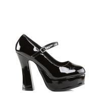 Sale DOLLY-50 DemoniaCult high heels Mary Jane platform pump black patent 36