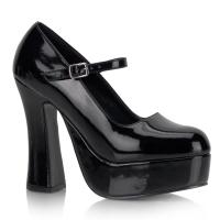 Sale DOLLY-50 DemoniaCult high heels Mary Jane platform pump black patent 36