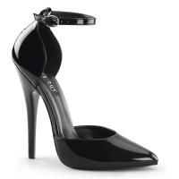 Sale DOMINA-402 Devious high heels d-orsay pump black patent 43