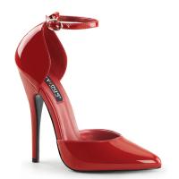 Sale DOMINA-402 Devious high heels d-orsay pump red patent 42