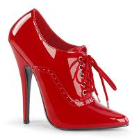 Sale DOMINA-460 elegante Devious High Heels Oxford Pumps rot Lack mit Schnürung vorn 40