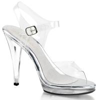 Sale FLAIR-408 Fabulicious high heels platform ankle strap sandal transparent 44