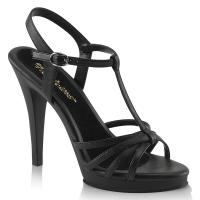 FLAIR-420 Fabulicious high heels platform t-strap sandal black matte