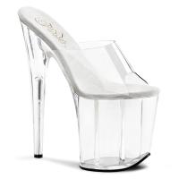 Sale FLAMINGO-801 Pleaser high heels platform slide clear 44