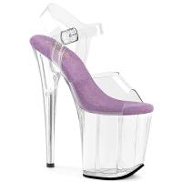 FLAMINGO-808 Pleaser vegan ladys high heels platform sandal clear lavender