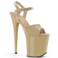 Sale FLAMINGO-809 Pleaser high heels platform sandal cream patent 36