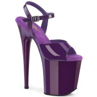 FLAMINGO-809 Pleaser sexy high heels platform sandal purple patent