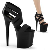 FLAMINGO-869 Pleaser high heels platform sandal black criss cross closed back