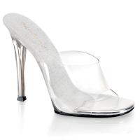 Sale GALA-01 Fabulicious high heels slide transparent with leather insole 35