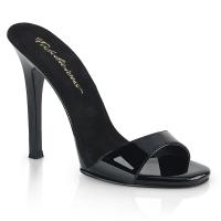 Sale GALA-01S High-Heels Pantoletten schwarz Lack schmaler Riemen mit Lederinnensohle 38