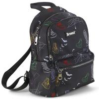 HB-501-2 DemoniaCult Mini Rucksack schwarz DemoniaCult Print schwarz Nylon Fledermaus Spinnennetz