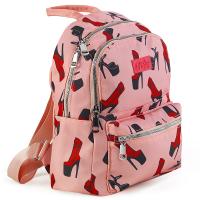 HB-501-1 Pleaser Damen Mini Rucksack babypink Nylon Pleaser Print High Heels