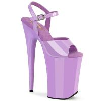 INFINITY-909 Pleaser sexy ankle strap platform sandal lavender patent