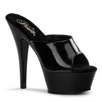 Sale KISS-201 Pleaser High-Heels Plateaupantoletten schwarz 38