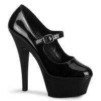 KISS-280 Pleaser Damen High-Heels Mary Jane Plateaupumps schwarz Lack