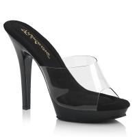 LIP-101 Fabulicious high heels platform slide transparent black