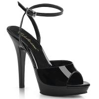 LIP-125 Fabulicious high heels platform wrap around sandal black patent