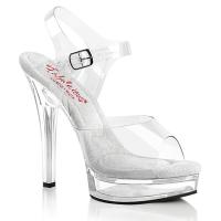 Sale MAJESTY-508 Fabulicious komfortable Damen High Heels transparente Plateausandaletten 38