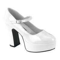 MARYJANE-50 Funtasma high heels platform pump white patent
