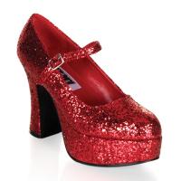 MARYJANE-50G Funtasma high heels platform pump red glitter