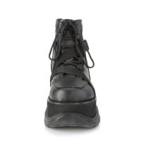 Sale NEPTUNE-181 DemoniaCult lace-up front ankle plateau boot black matte 36