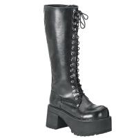 Sale RANGER-302 DemoniaCult Damen Herren Plateau Schnürstiefel schwarz Lederoptik 38