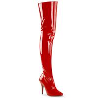 Sale SEDUCE-3010 Pleaser high heel thigh boot red patent 39