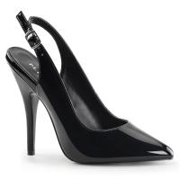 Sale SEDUCE-317 elegante Pleaser Stiletto High-Heels Slingback Pumps schwarz Lack 39