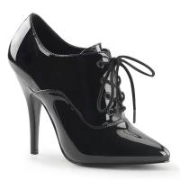 SEDUCE-460 Pleaser Stilettoabsatz High-Heels Oxford Pumps schwarz Lack